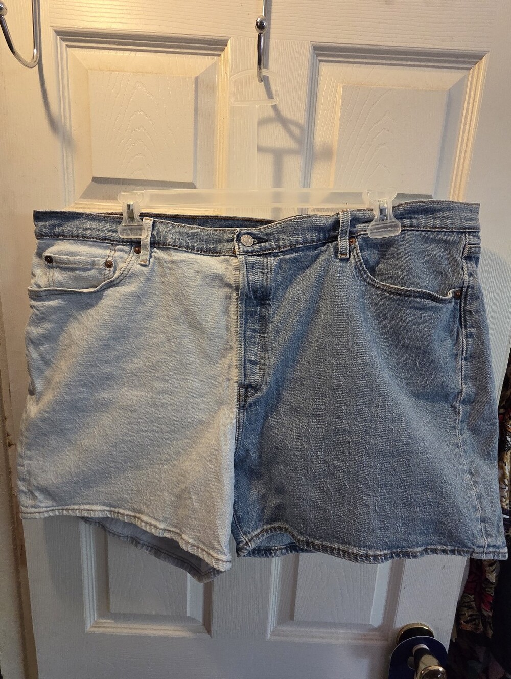 Levi's Two-Tone Light & Medium Blue Denim Shorts